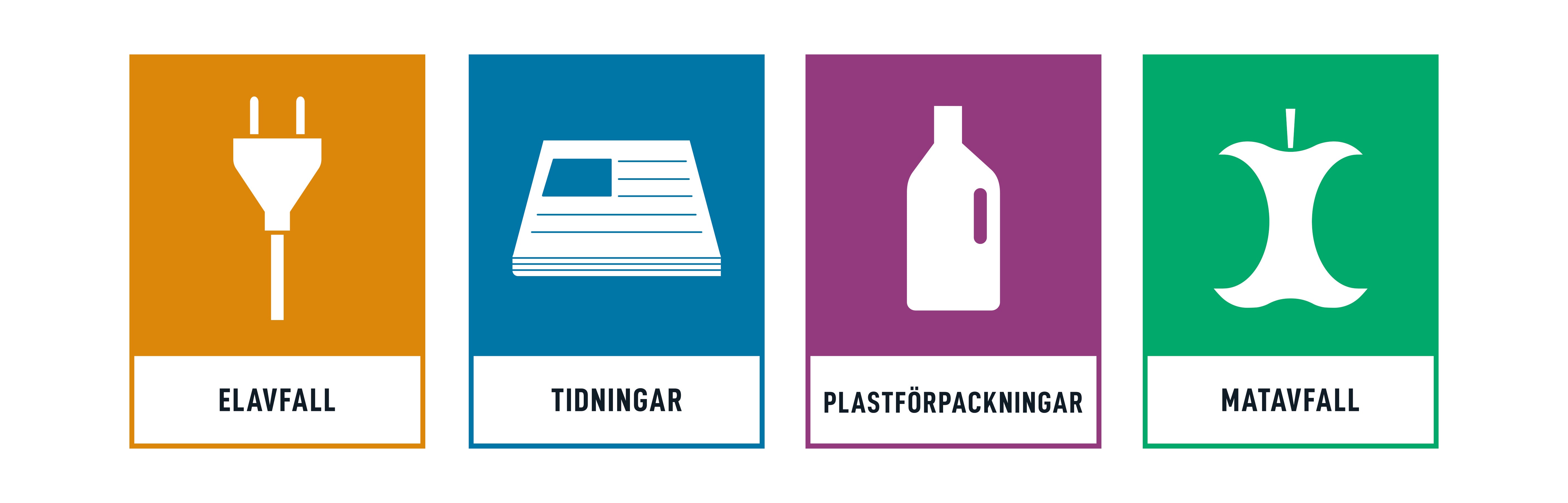Återvinning och källsortering dekaler – enkel märkning för korrekt avfallssortering